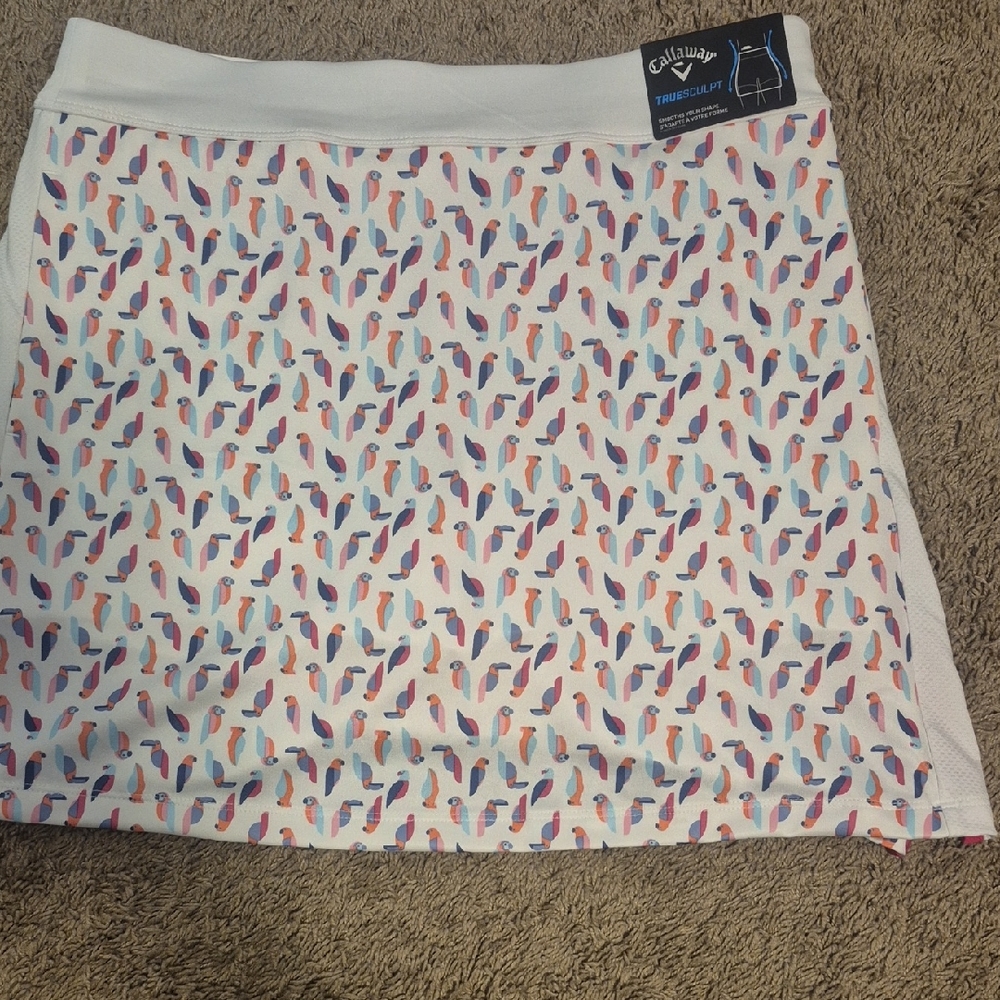 Callaway Pink and Gray Mini Pencil Skirt